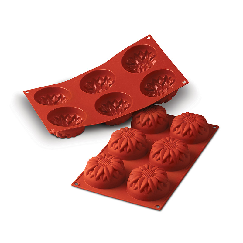 Stampo Silicone 3D Stampo In Silicone 3D A Forma Di Girasole - Per Cioccolato, Sapone, Candele, Fondente E Argilla Polimerica Stampo Girasole 10.5x2.5 Cm
