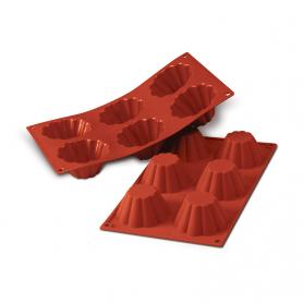 Set Di 4 Stampini In Silicone Per Muffin, 4 Vani Cad., Antiaderente, Grigio, 17,5x16,5 Cm, Resistenti Al Calore (-40°C A +230°C)